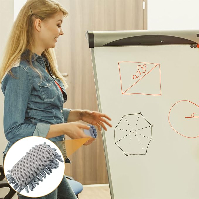 Zonon 4 Pieces Dry Erase Eraser Microfiber Shag Washable Whiteboard Eraser - Image 7