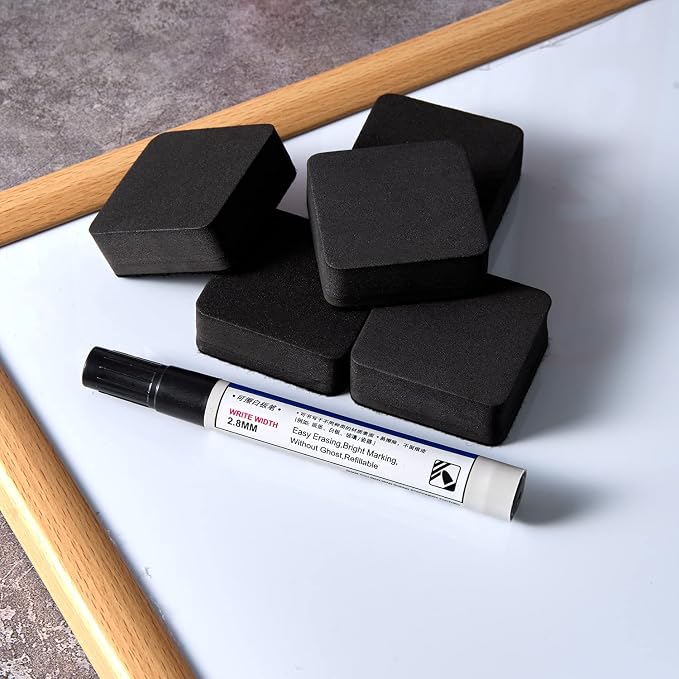Favourde 48 Pack Magnetic Whiteboard Dry Erase Erasers Chalkboard Cleansers - Image 6