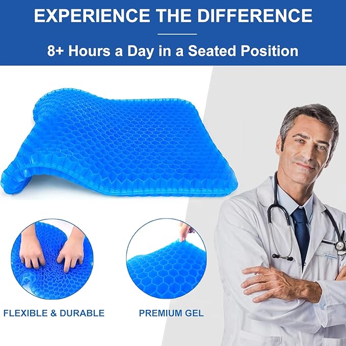 Gel Seat Cushion for Long Sitting Pressure Relief -Wheelchair Cushion for - Image 3