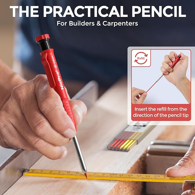 Nicpro 5 Pack Carpenter Pencils - Image 7