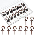 Hotop 30 Pieces Push Pin Wall Hooks Metal Thumb Tack Hangers Iron Alloy Nail by HOTOP