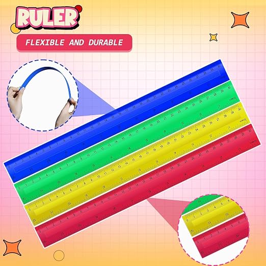 300 Pcs 12 Inch Rulers Bulk Plastic Kid Ruler - Image 2