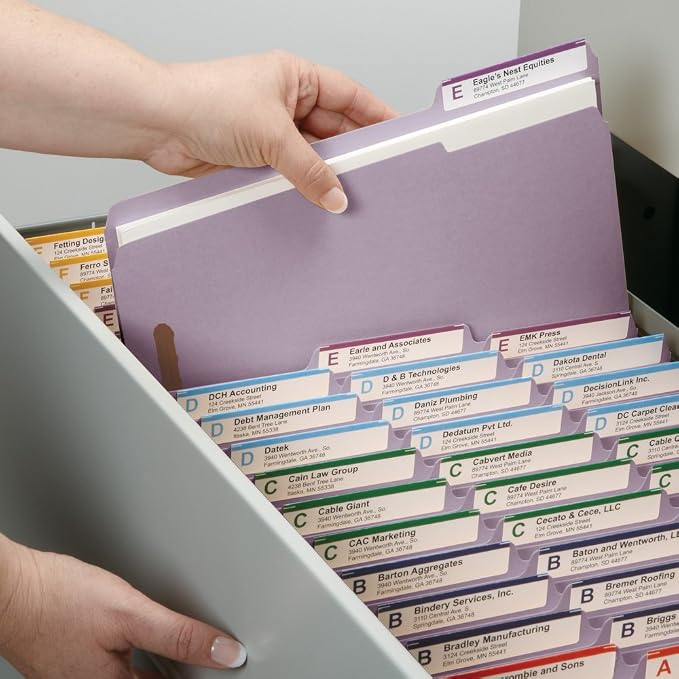 Smead Fastener File Folder, 2 Fasteners, Reinforced 1/3-Cut Tab, Letter Size - Image 7