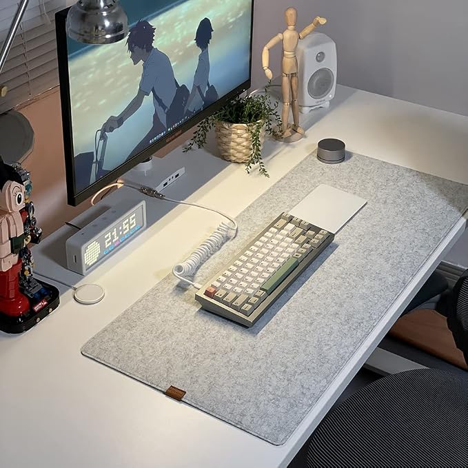 Bright Stone Felt Desk Mat, Non-Slip Mouse Pad, 35.4"x15.7" Office Supplies - Image 3