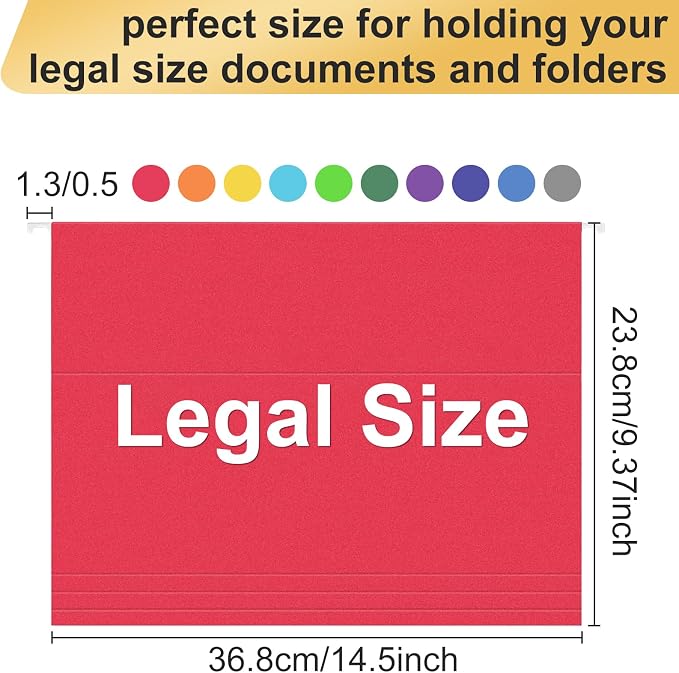Hanging File Folders Legal Size, 30 Pack File Folders - Image 2