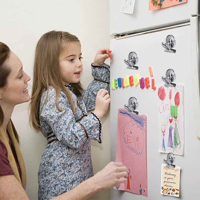 24Pack Refrigerator Magnets Magnetic Clips Fridge Magnets-Scratch Free Perfect - Image 4