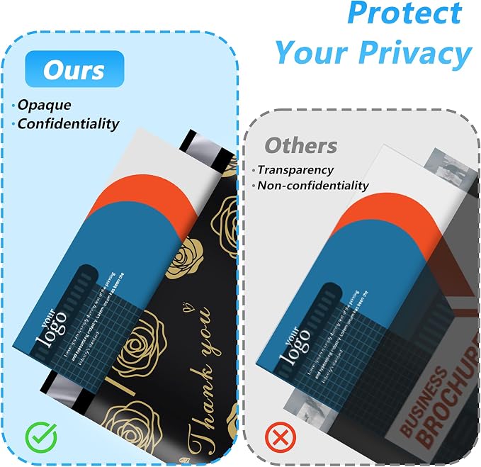 Thank You Poly Mailer 14.5x19 Inch 50 Pcs, Waterproof and Tear-Resistant - Image 5