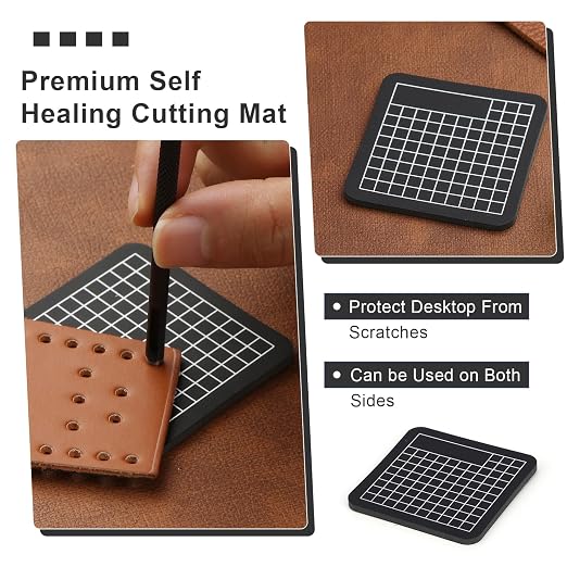 TLKKUE Hole Punch, Round Leather Working Hollow Punch Steel Heavy Duty Hole - Image 6