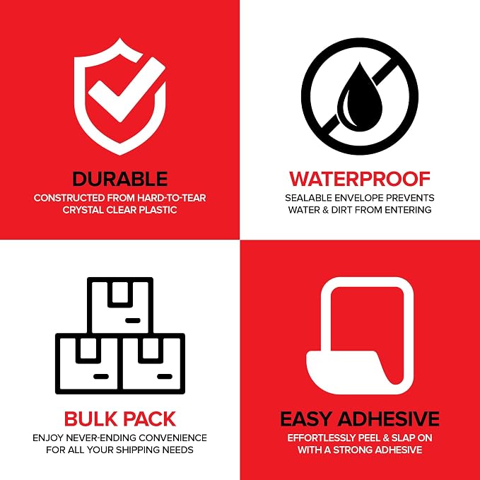 100 Piece Waterproof Packing List Envelopes, Invoice & Packing Slip Pouches - Image 4