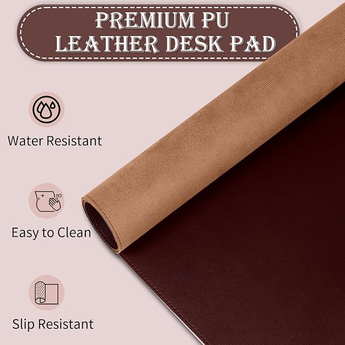 Non-Slip Desk Pad, PU Leather Desk Mat - Image 4