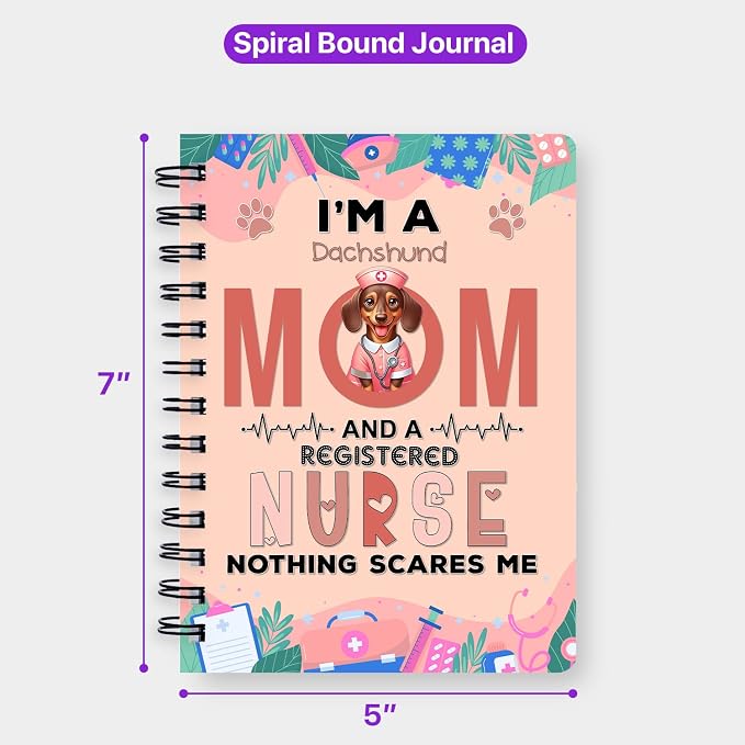 Ninety3POD I'm a Dachshund Mom and a Registered Nurse Nothing Scares Me Spiral - Image 5