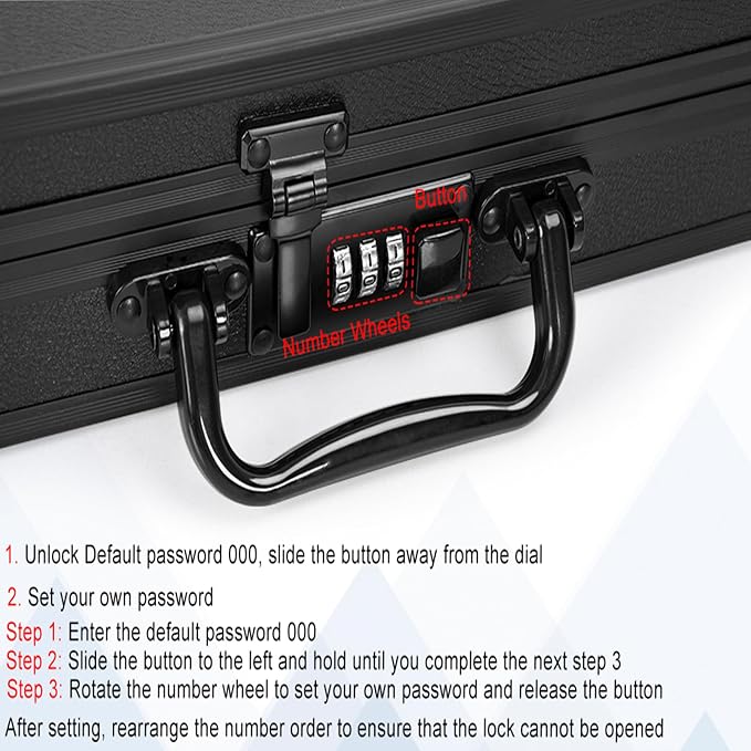 Clipboard with Storage Combination Lock with Handle, Metal clipboard with - Image 2