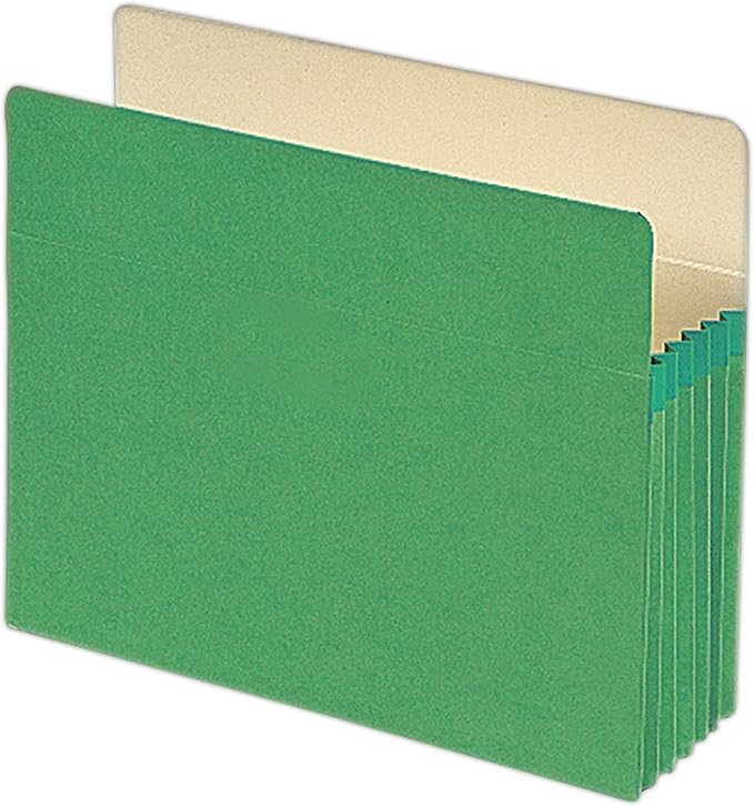 Smead File Pocket, Straight-Cut Tab, 5-1/4" Expansion, Letter Size, 10 per Box by SMEAD