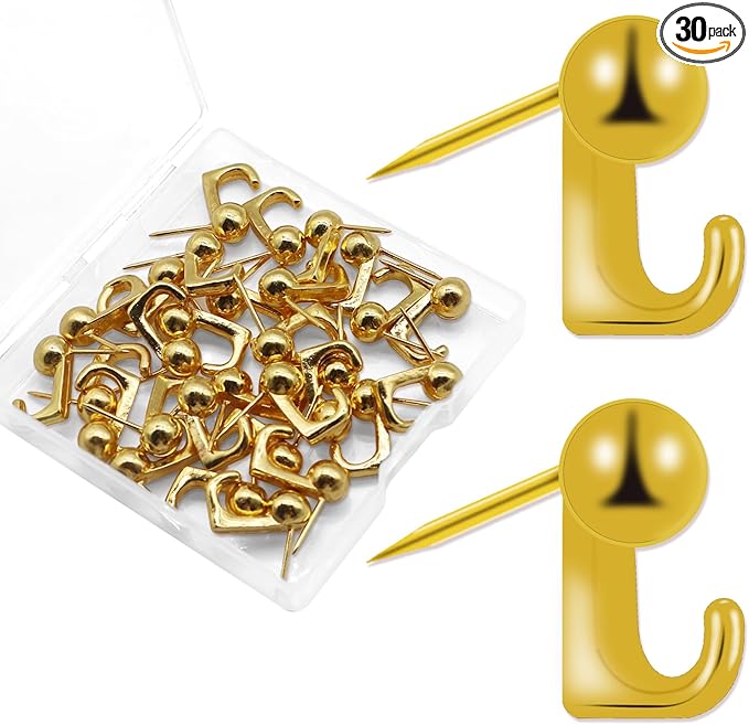 30 PCS Metal Push Pins Wall Tacks, Thumbtacks by Hoaisun
