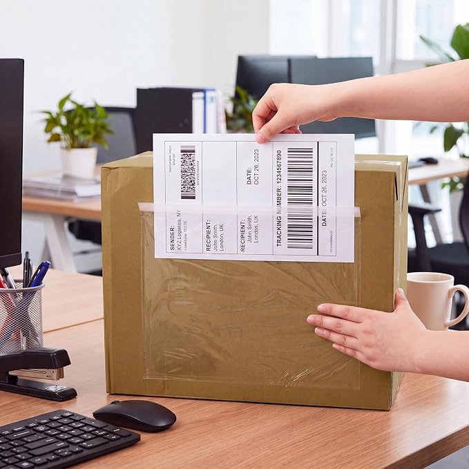 Maitys 500 Pack 9.5"x11.5" Clear Self-adhesive Shipping Label Sleeves Fit - Image 4
