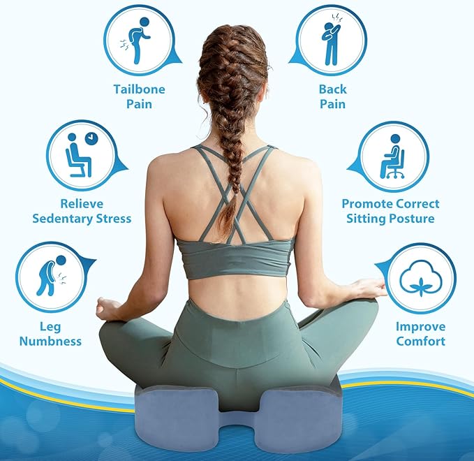 BlissTrends Seat Cushion, 5.2in Thick Memory Foam Cushions - Image 2