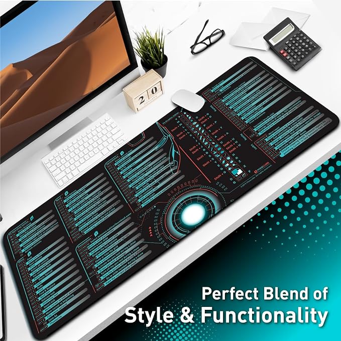 Pixiecube Windows, Adobe Photoshop Shortcut Keys Extended Large Mouse Pad | - Image 6