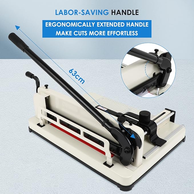 Heavy Duty Paper Cutter, 17 Inch Guillotine Paper Cutter, One Replacement Blade - Image 5