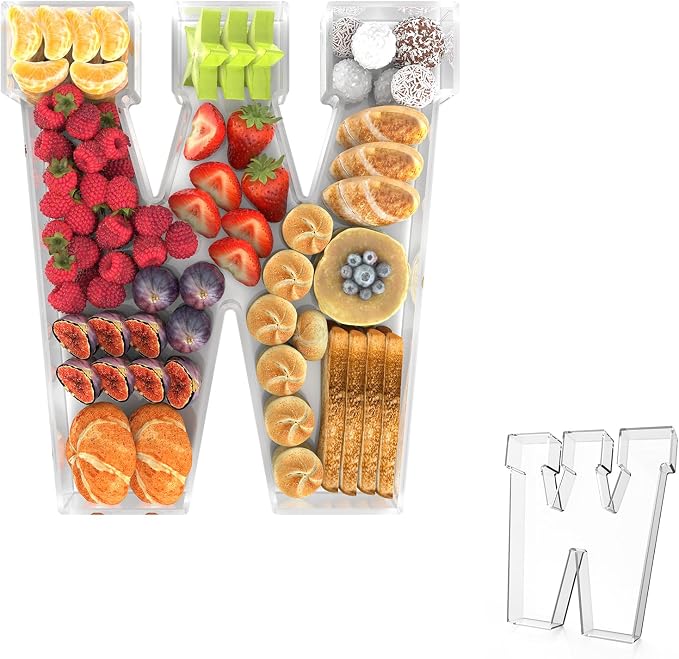 13.8" Acrylic Letter Charcuterie Tray, Charcuterie Letters Fillable Box by Tdsuco