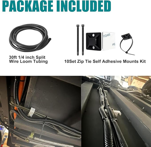 1/4 Inch Wire Loom Split Tubing - 30 ft Cord Protector Electric Wires Covers - Image 2