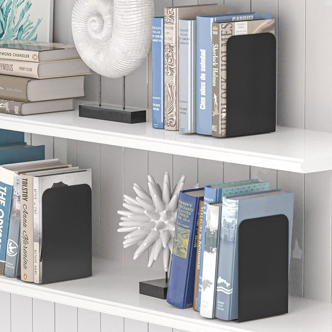 VFINE Bookends 3 Pairs, Heavy Bookends - Image 8