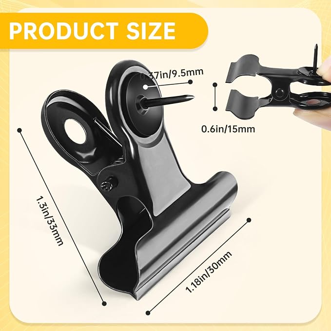 24Pack Push Pin Clip, Metal Pins - Image 5