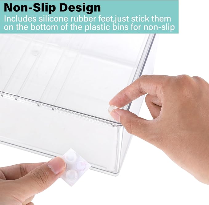 Prsildan Acrylic Makeup Organizer Stackable Clear Storage Drawers - Image 7