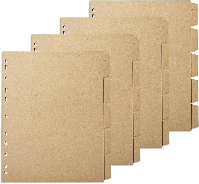 Kraft Binder Dividers, 8.5 x 11 inches Binder Dividers by KiDEPOCH