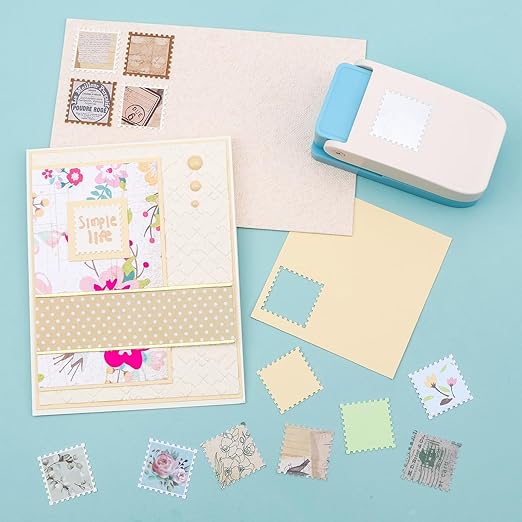 BAOFALI 2Pcs/Set Stamp Puncher 1x1inch &1x0.8inch Rectangular Postage Stamp - Image 6