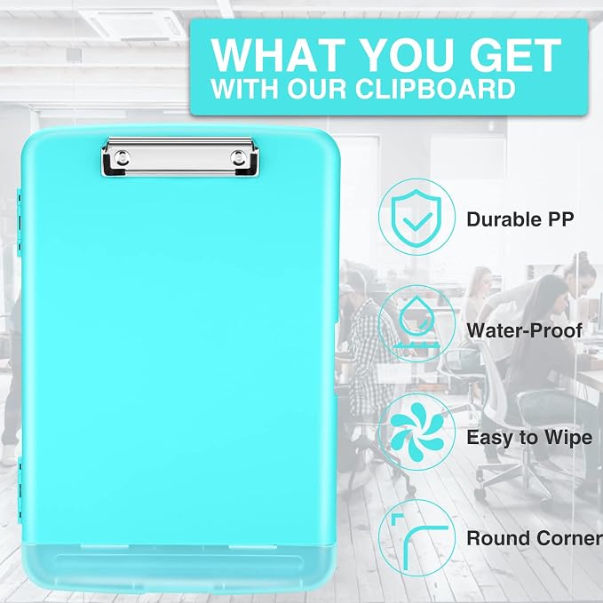 Sooez Clipboards with Storage, High Capacity Clip Boards 8.5x11 with Storage - Image 4