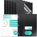 Binditek 20 Pack Clear Front Report Covers by Binditek