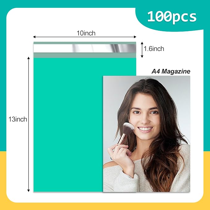 Poly Mailers 10x13 inch 100 Pcs, Plastic Mailing Envelopes - Image 2