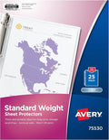 Avery Clear Standard Weight Sheet Protectors, 8.5" x 11", Top Load, 500 Total by Avery