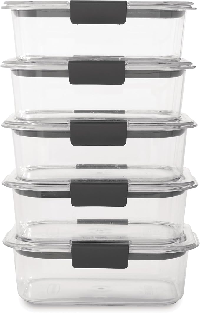 Rubbermaid Brilliance Tritan Plastic Food Storage Containers BPA Free Airtight - Image 2