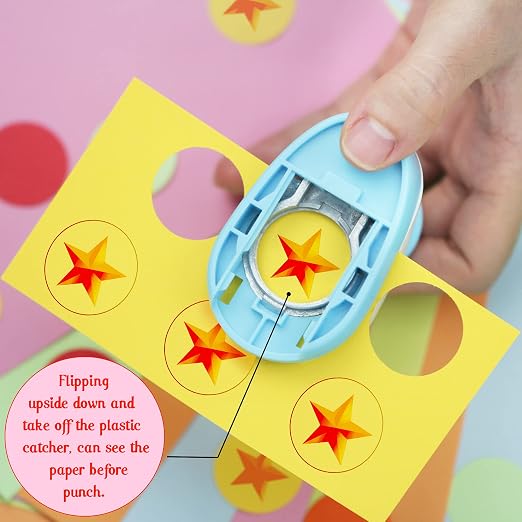 Ecohu Circle Hole Punch for Craft Sizeout 1inch, Paper Punch Shapes, Craft - Image 2