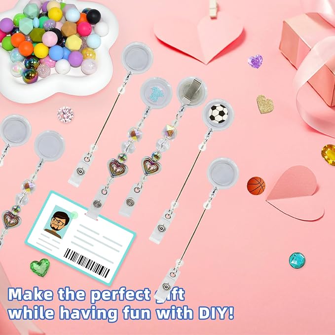 15pcs Beadable Badge Reels Making Kits - Image 2