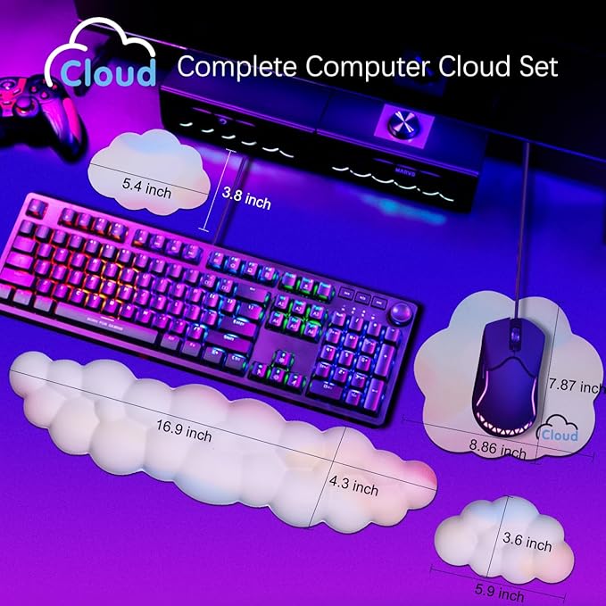 Cloud Wrist Rest Keyboard Palm Rest - Image 4