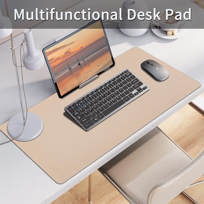Leather Desk Pad, Mouse Pad, Non-Slip Desk Protector Mat, Leather Desk Blotter - Image 3
