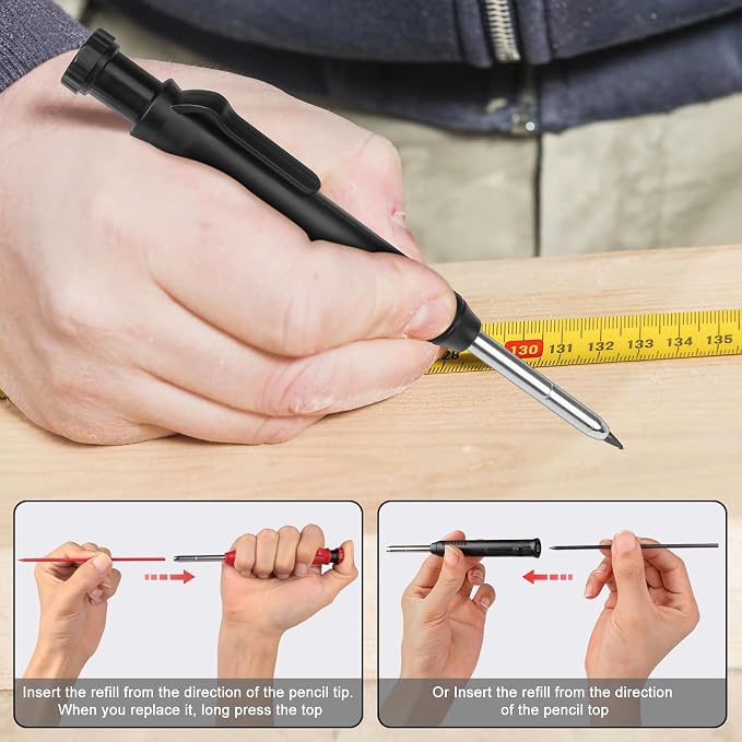 MECHEER 4 Pack Carpenter Pencils Mechanical Pencils - Image 5