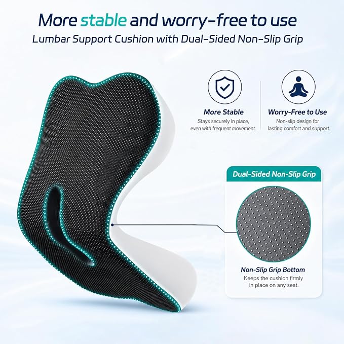 Back and Seat Cushion for Office, Back & Tailbone Pain Relief, Raised Cushion - Image 5