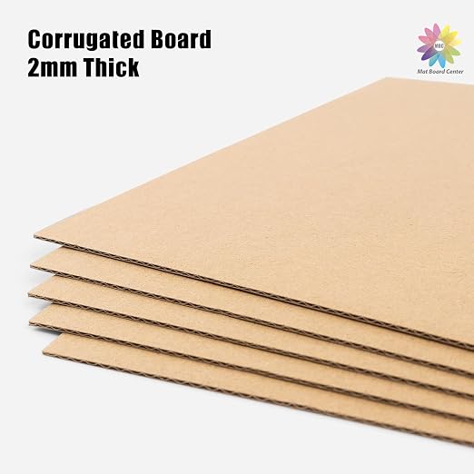 Mat Board Center, 50 Corrugated Cardboard Sheets 9x12 Inches Flat Card Board - Image 3