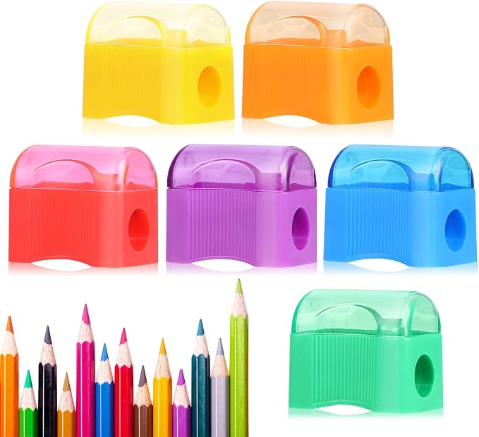 Adorox 144 Pack Bulk Miniature Plastic Pencil Sharpener Colors Assortment by ADOROX