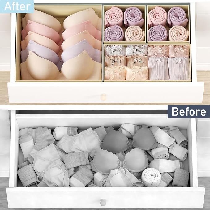 DIMJ Drawer Organizer Clothes, 30 Pack Dresser Organizer, Foldable Closet - Image 6
