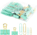 Cute Paper Clips Binder Clips Combo Set, Cute Office Supplies Set by CREECHWA