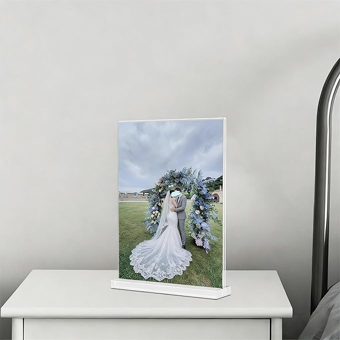 KOOLDE Acrylic Sign Holder 8.5x11 Inches 12 Pack T Shape Desktop Display Stand - Image 6