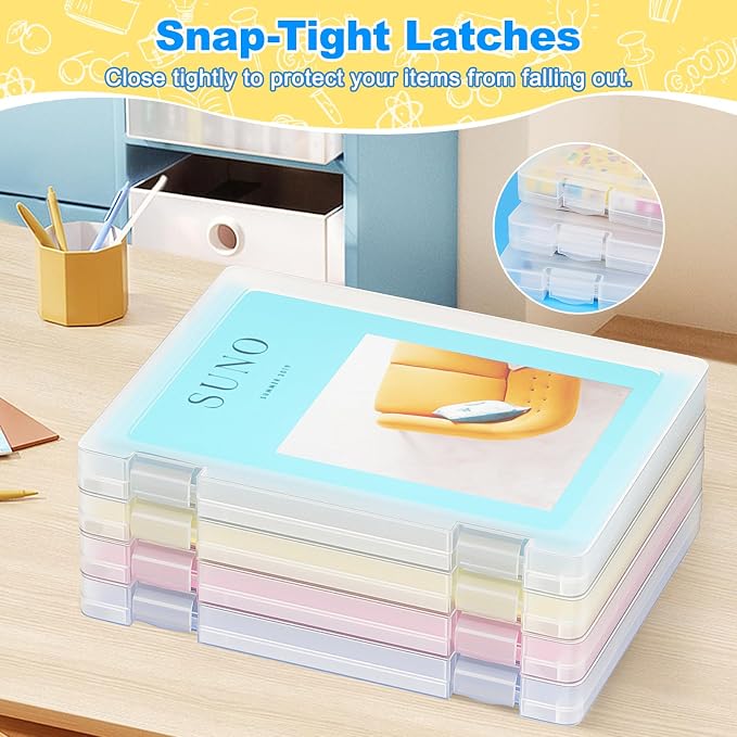 1 Pack A4 File Box Paper Organizers Holder, Transparent Document Paper Project - Image 3