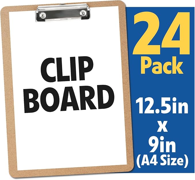 24 Pack Clipboards Bulk, Clip Boards 8.5x11 Standard Letter Size, Clipboards - Image 7