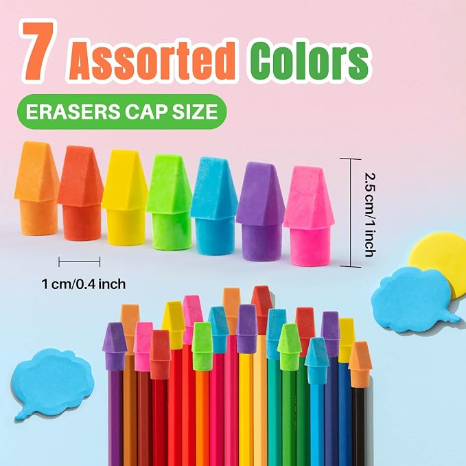 Cap Erasers for Pencils Pulk - Image 2