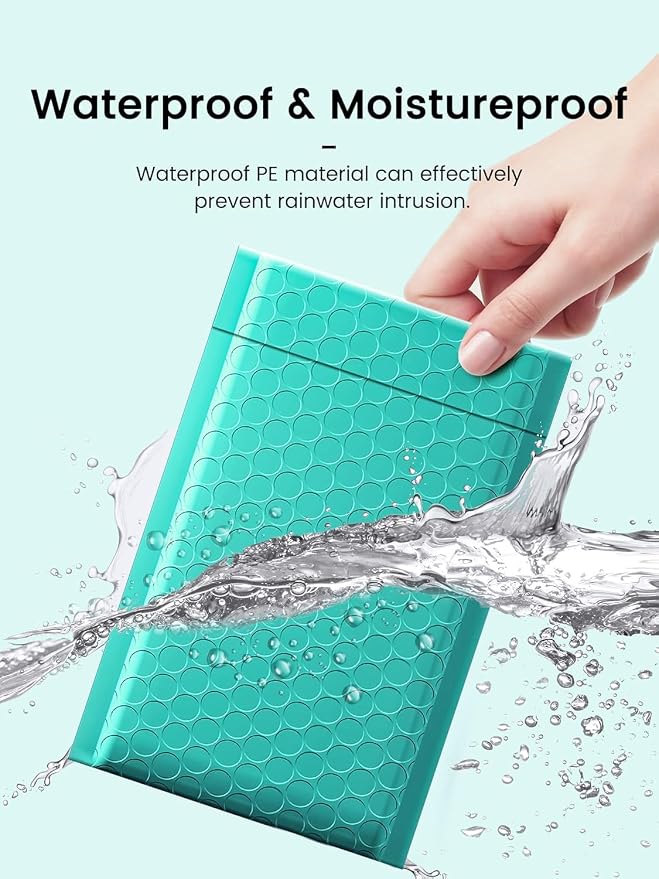 GSSUSA Teal Bubble Mailers 4x8 Inches 19200 Pack, Usable Size 4X7" Bubble - Image 3