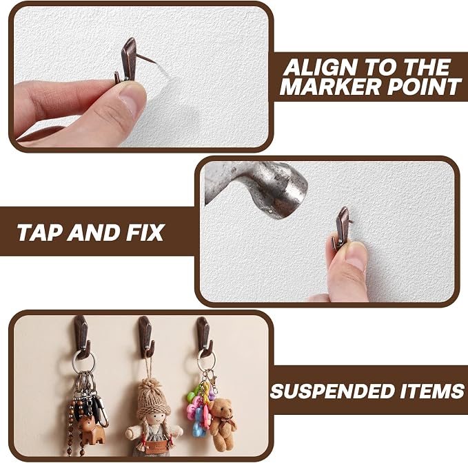 Hotop 30 Pcs Push Pins Picture Hooks 20 Lbs Thumbtacks - Image 5